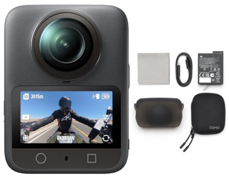 DJI Osmo 360 Standard Combo – 360 Grad Kamera mit 1-Zoll Sensor, Natives 8K-360° Video, 120MP Panoramafotos, 100 Min 8K Aufnahme, Wasserdicht, Kompakte Action Cam & Vlog Kamera für Reisen und Sport