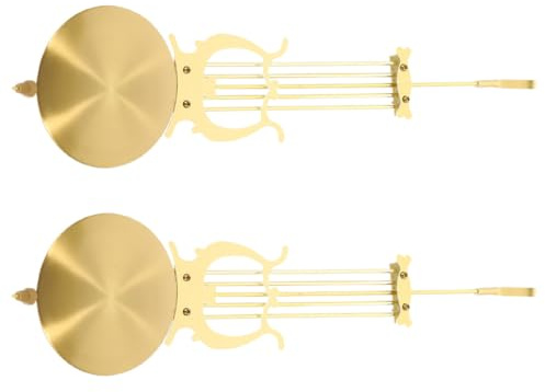 VILLCASE 2 Stück Metallpendel 28cm für Wanduhr Ersatzteil Selbstgemacht Uhrwerk Pendeluhr Zubehör
