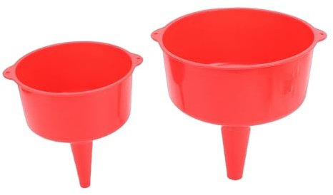 Syrisora Ensemble D'entonnoirs en Plastique 2 Pièces, Entonnoir de Cuisine à Large Bouche de 2 L et 4 L pour le Transfert de Poudre Liquide, avec une Grande capacité et un Matériau PP