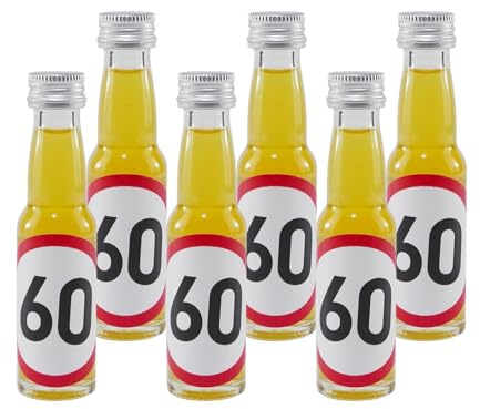 Spaßflasche Maracuja-Likör 60 Jahre (12 x 0,02L)