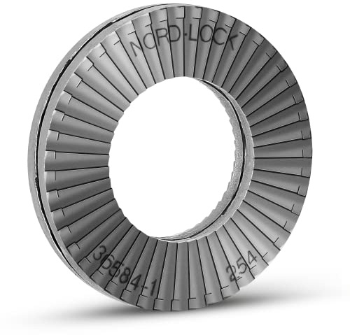 Original Nord-Lock Edelstahl Keilsicherungsscheiben NL4spss-254 SMO für M4, mit vergrößertem Außendurchmesser. d (mm): 4,4 - D (mm): 9 - T (mm): 2,2