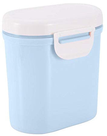 Zerodis Baby Milk Powder Dispenser, Kids Formula Seal Storage Box Container Micro Fridge Safe Child Candy Fruit Snack Cup Canister for Travel Picnic(L-Blue)