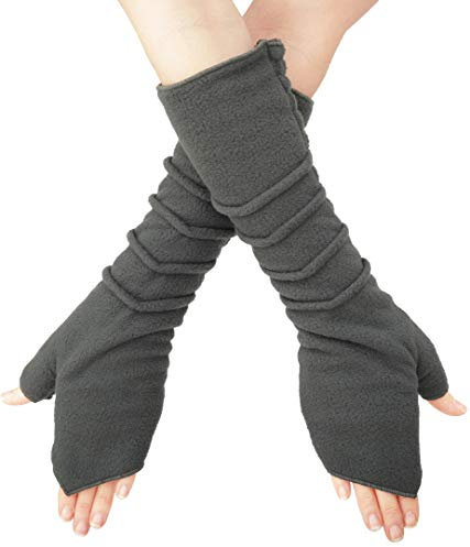 PUREWONDER Damen Armstulpen Pulswärmer Fleece Handstulpen hw21 Grau