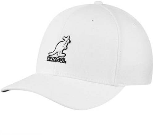 Kangol Herren 3D Wool Flexfit Baskenmütze, weiß/schwarz, L