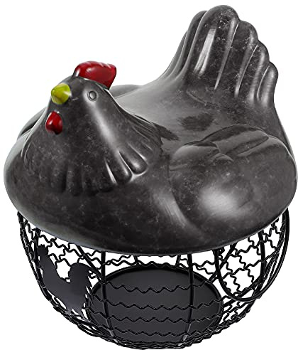1stk Aufbewahrungskorb Für Eier Hühnereihalter Aus Metall Körbe Aus Maschendraht Eierkorb Aus Keramik Küchenkorb Aus Eisen Fruchthalter Korb Schmiedeeisen Hühnerdraht Altmodisch