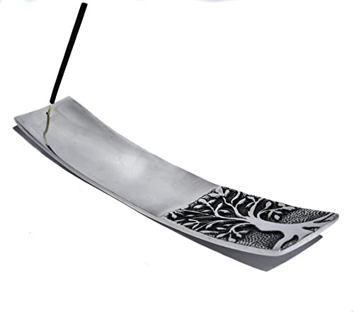 Berk Räucherstäbchen Halter Modern aus purem Metall *Lebens Baum* - sehr hochwertiges Räuchergefäß für das Zuhause