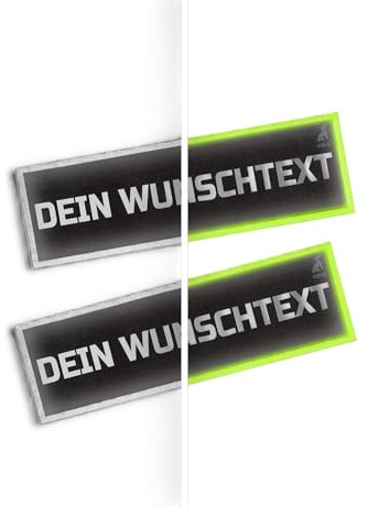 2 stück P24S K9 Hundegeschirr Klettsticker selbst gestalten für mittlere und grosse Hunde mit Namen [Groß, Phosphoreszierend]