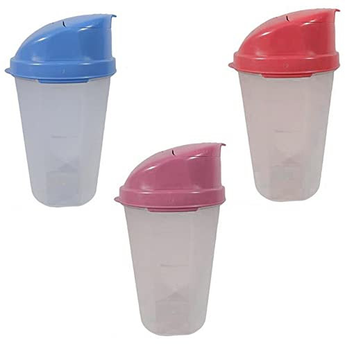 cosedacasa Contenitore graduato con Tappo beccuccio versatore per caffè Freddo set3 Shaker Bottiglia 500ml Porta Bevanda vegetali proteiche