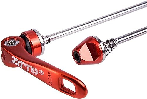PiWine Stahl Schnellspanner, Schnellspanner, Fahrradteile, Rennrad, Schnellspanner, Legierung, Radfahren, Radnabe, Spieße, Set, Nabe, Schnellspannhebel, Schnellspanner (Color : QR1 Red)