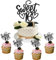 25 Stück Sweet 16 Tortendeko Glitzer Sweet Teenager 16 Cupcake Toppers Happy 16th Geburtstag Kuchen Deko für Jungen Mädchen 16 Jahre alt Geburtstag Party Kuchen Dekoendeko Schwarz