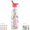 Botella Agua Acero Inoxidable Niños - Mantiene 36h Frío, 18h Calor - 350ml - Botella Térmica Sin BPA con Triple Pared Aislante - A Prueba de Fugas - Acabado en Relieve - Sweet Mermaids - Cool Bottles