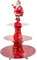 PRETYZOOM Cake Display Stand Cookie Tray Santa Cupcake Holder Christmas Cake Stand Holiday Dessert Plates Dessert Rack Christmas Cupcake Tower Cardboard Cake Stand Santa Cake Stand Red Paper