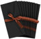 FUIPVGI 10 Stück Schöne Briefumschläge mit Schleife Kraftpapier Umschläge Retro Vintage Kraft Kuvert Briefkuvert Briefhülle für Weihnachten Geburtstag Valentinstag Hochzeit Geschenk Karten (Schwarz)