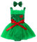 Jowowha Baby Mädchen Weihnachten Kleid Tüll Strampler Kleid mit Stirnband Weihnachtsmann Kleid Weihnachten Kostüm Xmas Weihnachten Partykleid Grün 80-86