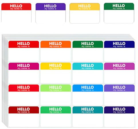 160 Stück 7,6 X 5,1 Cm Namensschild-Aufkleber,Rechteckig Beschriftbar Namensschilder Tags,Hello My Name Is Sticker,Für Schule, Büro Oder Zu Hause