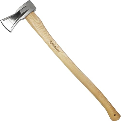 Spaltaxt 2000g mit Griff aus Holz - große Axt zum Holz spalten