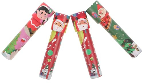 Hohopeti 4 Stück Weihnachts Kaleidoskop mit Kunststoffprisma Kompakt und Leicht Bunte Party Mitgebsel für Kindergeburtstag und Schulbelohnung