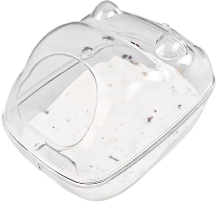 Hamsterbad: Transparente Reinigungsbadewanne für Chinchilla, WC-Container für Rennmäuse, Waschmittel für Kleintiere | Toiletten- und Hygienezubehör für Käfige