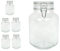 Bormioli Fido Lot de 6 bocaux hermétiques à bouchon mécanique. Conservation des aliments grâce au joint en caoutchouc et au bouchon à étrier. Capacité 2 L