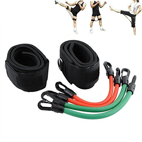 HemeraPhit Latex Ständiges Bein-Oberschenkel-Band Starke Knöchelriemen Geeignet für Fitnessstudio Yoga Pilates (6er-Set)
