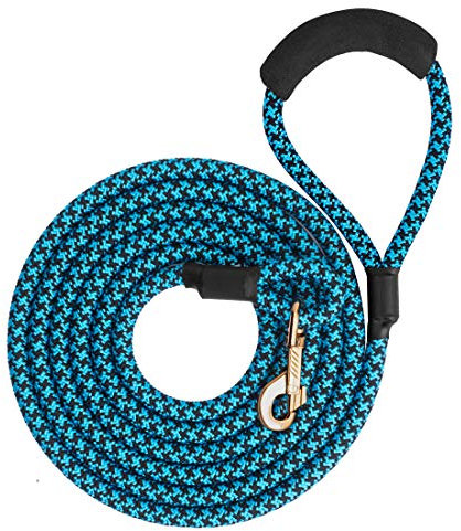 Hundeleine Geflochten Retrieverleine Nylon Lange Erziehungsleine Hundführleine Ausbildungsleine für Kleine Mittlere Hunde Trainingsleine Langlaufleine 3M 5M 10M Seil Schauleine (3M, blau 12mm)