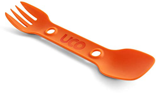 UCO Utility Spork 3-in-1 Combo Spoon-Fork-Knife Utensil Only - No Tether, Ember Orange, One Size