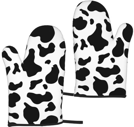 Cow Patter Ofenhandschuhe Ofenhandschuhe Beheizte Handschuhe Ofenhandschuhe Hitzebeständige Ofenhandschuhe Hitzebeständige Handschuhe Kochhandschuhe Küchenhandschuhe Grillhandschuhe