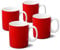 WM Bartleet & Sons 1750 TSET62 Traditional One Pint Porcelain Mug/Cup, 1pt/568ml Red Plain Set of 4