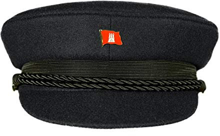 MADSea Elbsegler Premium Tuch mit Pin Hamburg Flagge schwarz, Größe:59, Pins:HH Flagge