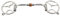 Professional Equine Horse Edelstahl 11,4 cm Öffnung D-Ring Komfort Trense Bit Kupfer Rollen 35312A