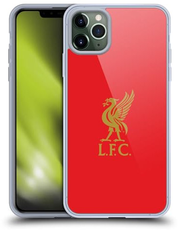 Head Case Designs Officially Licensed Liverpool Football Club Gold Logo On Red Liver Bird Gel Case [Military Grade Protection] Compatible with Apple iPhone 11 Pro Max and Compatible with MagSafe