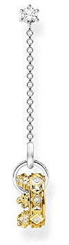 Thomas Sabo Damen Ohrringe Krone, gold, silber 925er Sterlingsilber H2126-849-7