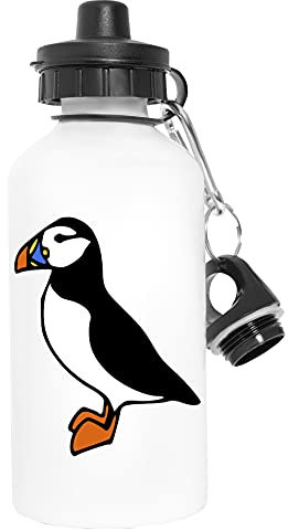 Papageientaucher - Papageientaucher Sport Reise Weiß Wasserflasche Metall Auslaufsicher Travel White Water Bottle Metal Leak-Proof