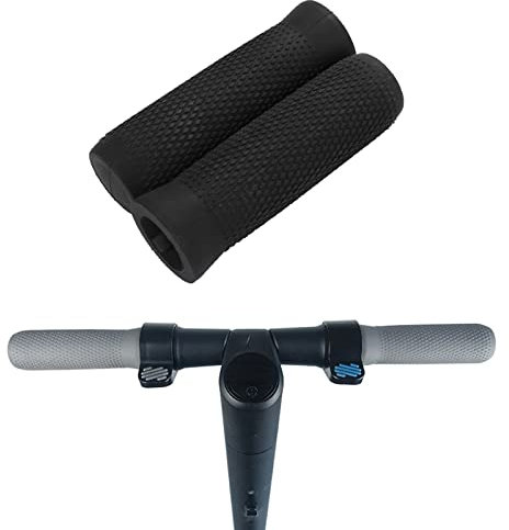 HYGJ MotuTech 1 par Grip manillar para Segway Ninebot ES1 ES2 ES3 ES4 ES22 ES25 Scooter eléctrico antideslizante suave silicona (negro)