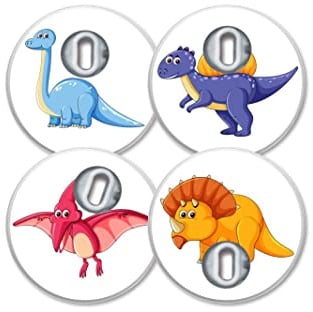 MySweetStitch 4 Sensor-Sticker für FreeStyle Libre 3/3 Plus Dino | Individueller Look, passgenauer Zuschnitt, wasserabweisendes Premium-Vinyl, Schutz vor Kratzern