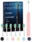 7AM2M Sonic Electric Toothbrush for Adults and Kids, One Charge for 90 Days, with 6 Brush Heads, 5 Modes with 2 Minutes Build in Smart Timer, Roman Column Handle Design (Pink)