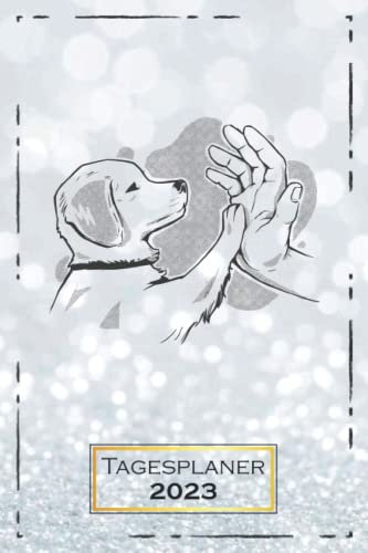 Tagesplaner 2023: Hund, Hundemotiv | A5 (6x9) | 1 Woche auf 2 Seiten | Softcover | mit Monatsübersicht & Kontakttabelle | Welpe | qd2