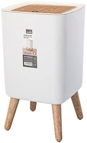Papelera Tipo Prensa de Gran Capacidad para Cocina Baño Resistente a Los Olores Construcción de Plástico