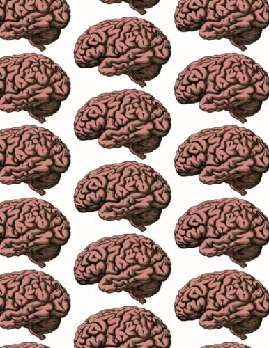 Brain Notebook: Notebook with brains. 8.5 x 11 inches, 100 pages