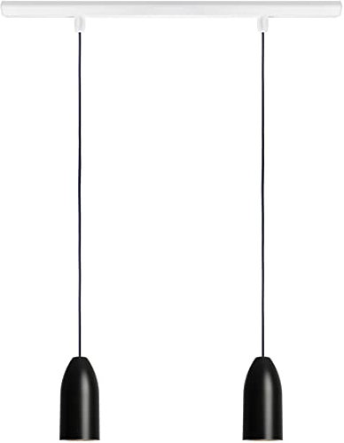 Buchenbusch urban design Pendelleuchte schwarz (33 Kabelfarben) 2 Lampen Beton Küche Theke Bar Tisch Betonoptik GU10 stylish black edition