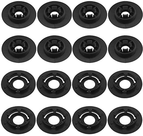 VGOL 16 Stück Auto-Bodenmatten-Clips 3D08645214PK 3D0864523B41 Teppich-Anti-Rutsch-Schnalle, Kunststoff-Clip, runde Befestigungsklammern, Befestigungsclips, Schwarz