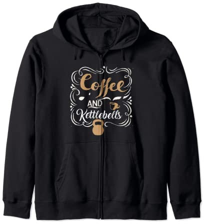 Coffee and Kettlebells Tshirt für alle Hiit Anhänger Kapuzenjacke
