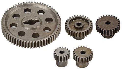 Ejoyous RC Auto Hauptzahnrad 64T, Differential Hauptmetall Stirnrad mit 17T 21T 26T 29T Zahnrad, RC Motorgetriebe Ersatzteile für 1/10 RC HSP Modellauto