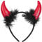 Balinco Halloween Teufelsohren, Haarreifen, Teufelchen Outfit, Teufel Hörner Rot/Schwarz, Glitzer, Sexy Damen Verkleidung, Satan Outfit, Kopfschmuck Karneval, Fasching