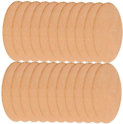 EXCEART 50stücke Oval Holzscheiben Unlackierte Holzplatten Für Bastelarbeiten Für Dekoration Malen Und Kreative Projekte