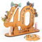 Alftek 40 Geburtstag Männer/Frauen, Geschenk Zum 40 Geburtstag Mann, Wooden Sign Guest Book Birthday, Holzschild Gästebuch Mit Halter Und Kerzenhalter Dekoration Geburtstagsgeschenk