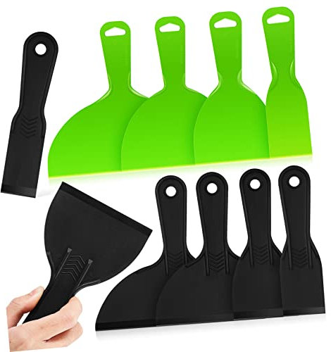 HOMSFOU 10 STK Farb Schaber Set Flache Kratzer Spachtel Set Spachteln Kunststoffschaber Für Die Wand Farbschaber Werkzeug Schabwerkzeug Malerkratzer Plastik Tapen Hintergrund