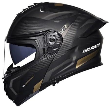 Klapphelm Flip up Motorradhelm Integralhelm Vollvisierhelm Herren Damen mit verstärktem Kinnschutz Chopper Moped Mofa Roller Modular Helm Motorrad mit ECE DOT Zertifizierungl 7,L