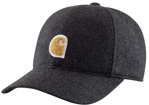 Carhartt Herren Wool Blend C Patch Cap Baseballkappe, Black Heather, Einheitsgre