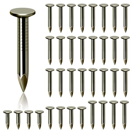 Glarks 300Pcs 1-1/4inch Stahl Dachfilz Nägel Dachfilz Pins Clout Nägel Countersunk Kopf Filz Nägel, zum Sichern von Schuppen Dächer, Dachfilz Schiefer Bretter, Holz Schuppen Fliesen